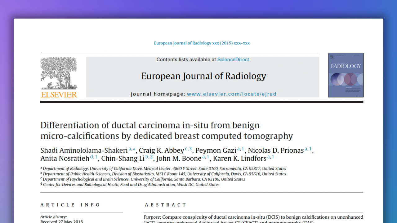 Differentiation of DCIS, European Journal of Radiology